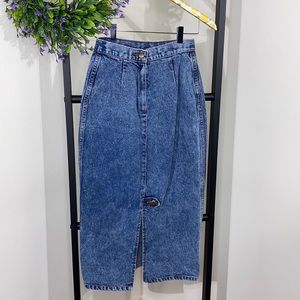 Vintage Jean Denim Middle Split Skirt